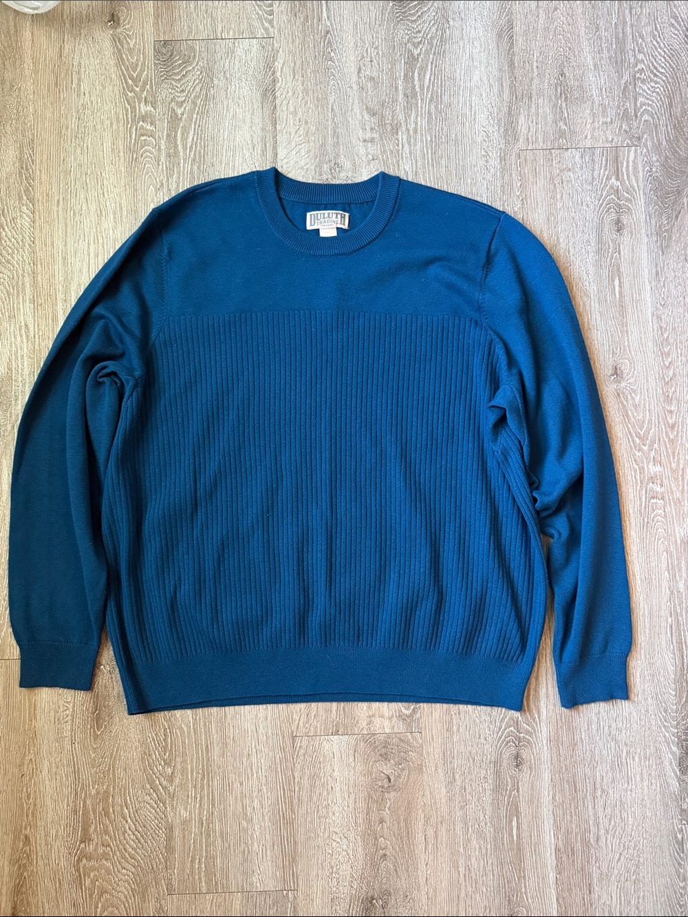 Duluth Trading Co Men's Xxl Merino Wool Coolmax Crew Neck Sweater Blue